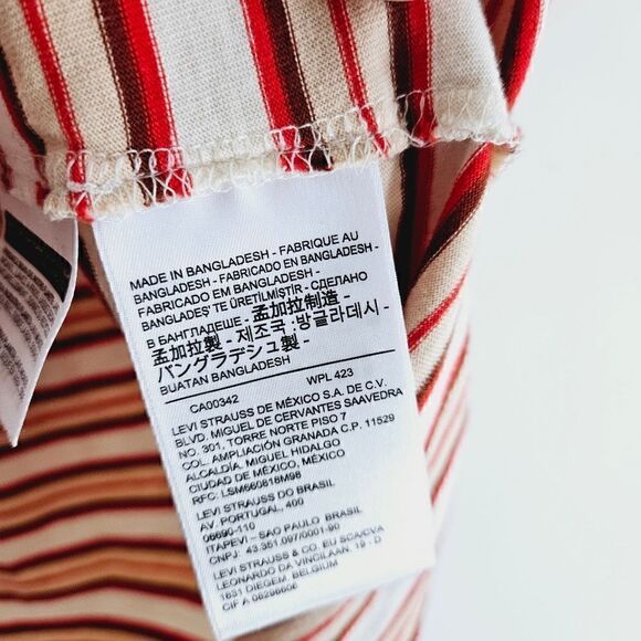 Levi’s Striped Cream/Red T-Shirt - Picture 7 of 7